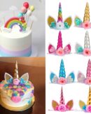 Unicorn Patterned Cake Decorations Set
