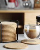 Cork Coaster with Holder