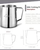 Silver Milk Frothing Pitcher Jug