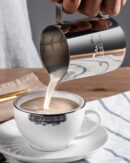 Silver Milk Frothing Pitcher Jug