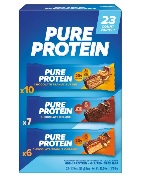Pure Protein Bars Chocolate Variety Pack, 20-21g Protein, 23 ct.