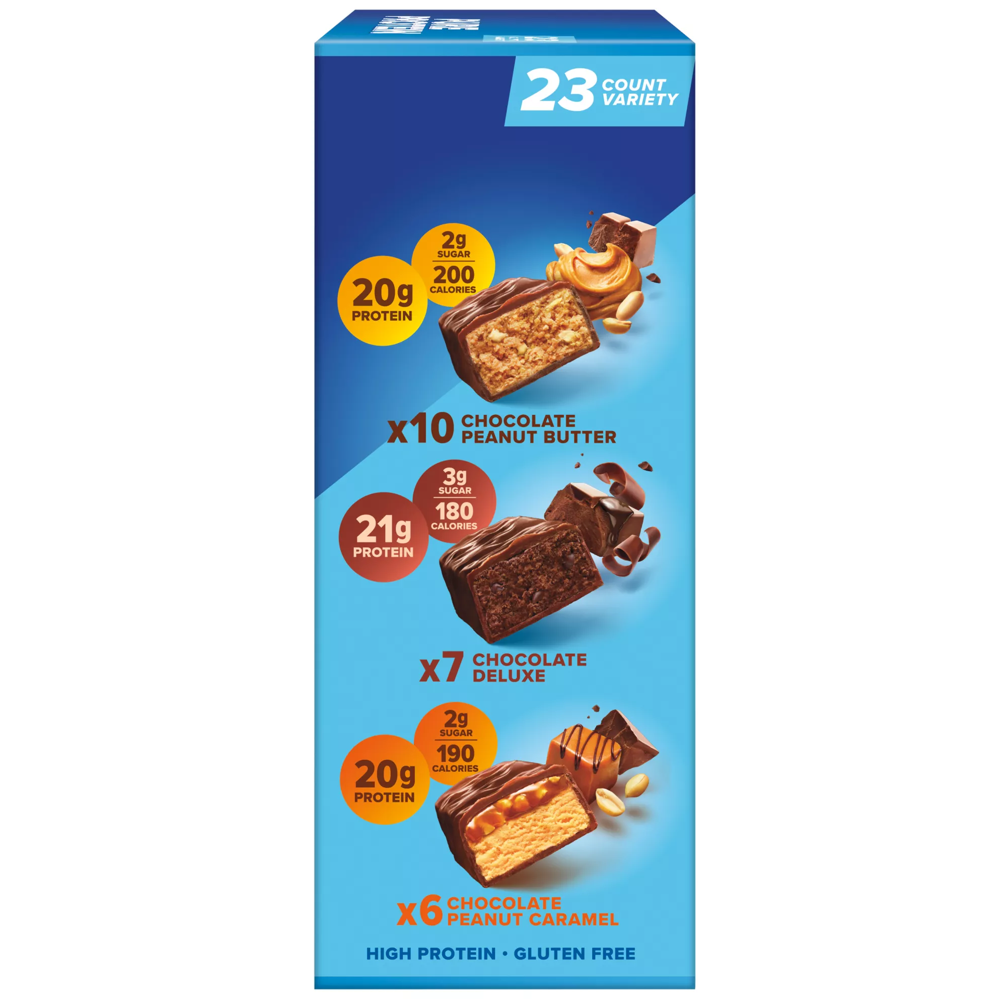 Pure Protein Bars Chocolate Variety Pack, 20-21g Protein, 23 ct.