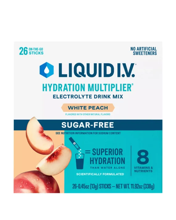 Liquid I.V. Hydration Multiplier Sugar-Free White Peach, 26 ct.